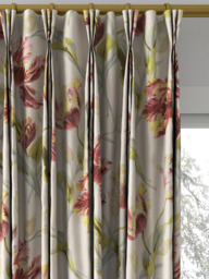 Laura Ashley Gosford Meadow Made to Measure Curtains or Roman Blind, Cranberry - thumbnail 6
