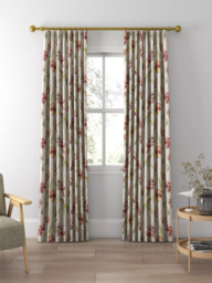 Laura Ashley Gosford Meadow Made to Measure Curtains or Roman Blind, Cranberry - thumbnail 3