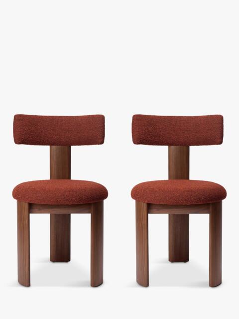 The Conran Shop Pip Dining Chair, Set of 2, Walnut/Red - image 1