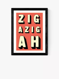 EAST END PRINTS Indieprints 'Zig-Azig-Ah' Framed Print - thumbnail 1