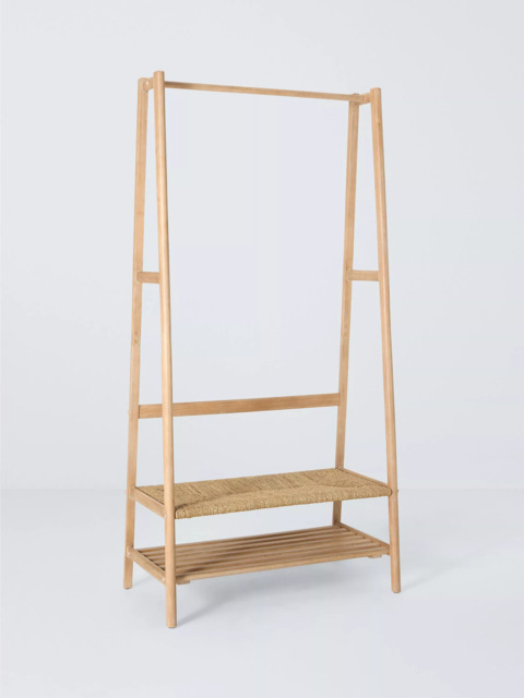 John Lewis Timber Clothes Rail, White Washed - image 1