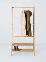 John Lewis Timber Clothes Rail, White Washed - thumbnail 5