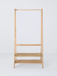John Lewis Timber Clothes Rail, White Washed - thumbnail 3