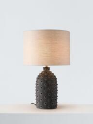John Lewis Dearne Table Lamp Base, Light Grey - thumbnail 2