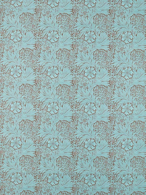 Morris & Co. Ben Pentreath Marigold Made to Measure Curtains or Roman Blind, Sky/Chocolate - image 1