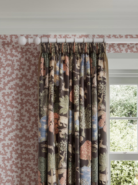 John Lewis x Sanderson Pamir Garden Print Pair Lined Pencil Pleat Curtains - image 1