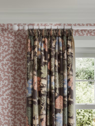 John Lewis x Sanderson Pamir Garden Print Pair Lined Pencil Pleat Curtains - thumbnail 1