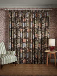 John Lewis x Sanderson Pamir Garden Print Pair Lined Pencil Pleat Curtains - thumbnail 4