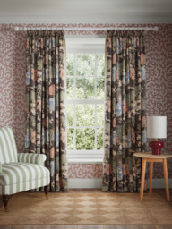 John Lewis x Sanderson Pamir Garden Print Pair Lined Pencil Pleat Curtains - thumbnail 2
