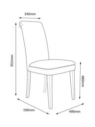 John Lewis Emily Dining Chair, Oak Leg - thumbnail 3