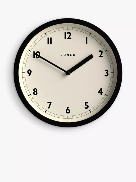 Jones Clocks Twist Round Analogue Wall Clock, 20cm - image 1
