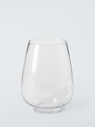 John Lewis Tall Oval Glass Vase, H32cm, Clear - thumbnail 1