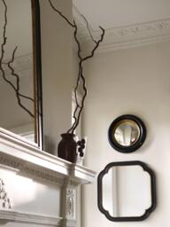 John Lewis Heritage Wood Frame Wall Mirror, Black - thumbnail 2