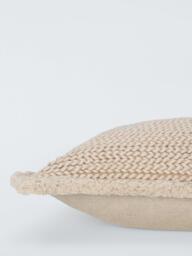 John Lewis Braided Cotton Cushion, Natural - thumbnail 4