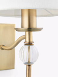 John Lewis Haverstock Wall Light, Antique Brass - thumbnail 5