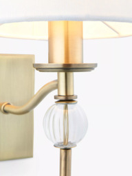 John Lewis Haverstock Wall Light, Antique Brass - thumbnail 4