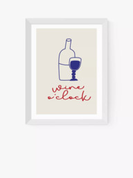 EAST END PRINTS Inoui 'Wine O'Clock' Framed Print
