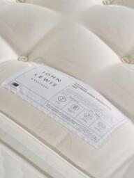 John Lewis Waitrose Wool 1800 Pillowtop Pocket Spring Mattress, Medium Tension, Super King Size - thumbnail 2