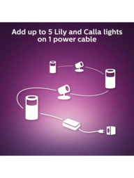 Philips Hue White and Colour Ambiance Lily LED Smart Outdoor Stake Lights, Set of 3 - thumbnail 6