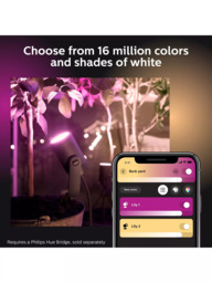 Philips Hue White and Colour Ambiance Lily LED Smart Outdoor Stake Lights, Set of 3 - thumbnail 5