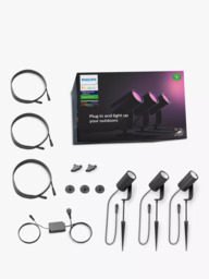 Philips Hue White and Colour Ambiance Lily LED Smart Outdoor Stake Lights, Set of 3 - thumbnail 3
