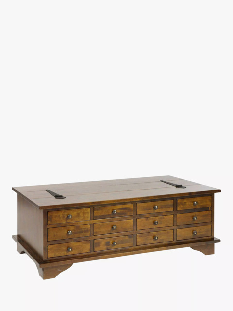 Laura Ashley Garrat 12 Drawer Coffee Table, Dark Brown - image 1