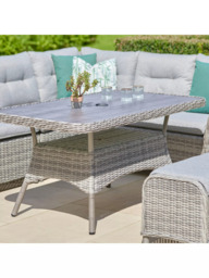 LG Outdoor St Tropez 8-Seater Garden Rectangular Casual Dining Table Set, Stone - thumbnail 4