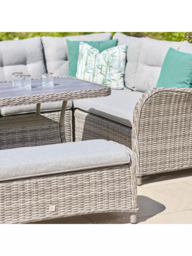 LG Outdoor St Tropez 8-Seater Garden Rectangular Casual Dining Table Set, Stone - thumbnail 3