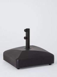John Lewis Fillable 43kg Parasol Base Weight, Black