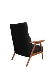 John Lewis Hendricks High Back Accent Chair, Leather, Dark leg - thumbnail 4