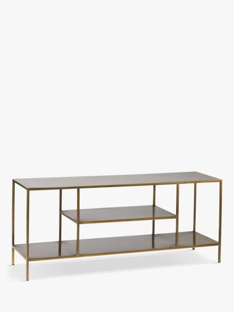 nkuku Mahi Media Shelving Unit, Brass - image 1