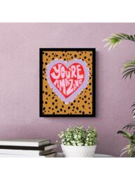 John Lewis Eleanor Bowmer 'You're Amazing' Framed Print, 32 x 26cm, Red/Multi - thumbnail 2