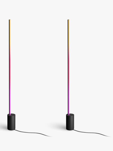 Philips Hue Signe Gradient Floor Lamp, 2550 Lumens, Pack of 2, Black - image 1