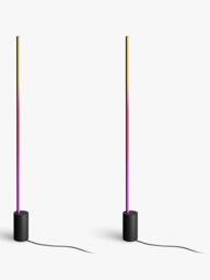 Philips Hue Signe Gradient Floor Lamp, 2550 Lumens, Pack of 2, Black