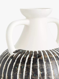 John Lewis Stripe Earthenware Vase with Handles, H23.5cm, Multi - thumbnail 4
