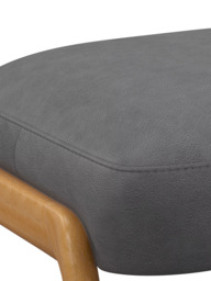John Lewis Hendricks Leather Footstool, Light Leg - thumbnail 6