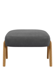 John Lewis Hendricks Leather Footstool, Light Leg - thumbnail 5