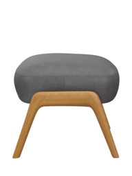 John Lewis Hendricks Leather Footstool, Light Leg - thumbnail 3