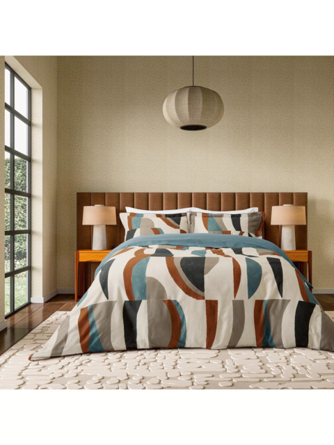Harlequin Torillo Bedding Set, Black Earth/Cornflower/Walnut