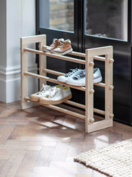 Garden Trading Hambledon Oak Wood Shoe Rack, Natural - thumbnail 2
