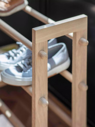 Garden Trading Hambledon Oak Wood Shoe Rack, Natural - thumbnail 3
