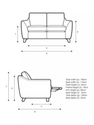 G Plan Vintage The Sixty Eight LHF Small 2 Seater Sofa with Single Footrest Mechanism - thumbnail 2