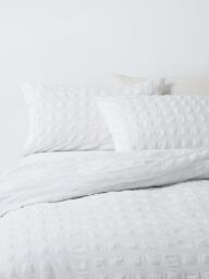 John Lewis Chunky Seersucker Duvet Cover Set - thumbnail 1