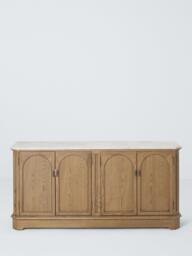 John Lewis Arch 4 Door Marble Top Sideboard, Natural Oak - thumbnail 2