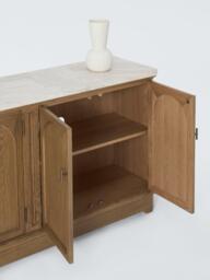 John Lewis Arch 4 Door Marble Top Sideboard, Natural Oak - thumbnail 4