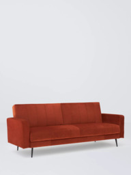 John Lewis Boutique 3 Seater Sofa Bed, Rust Velvet