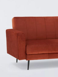 John Lewis Boutique 3 Seater Sofa Bed, Rust Velvet - thumbnail 5