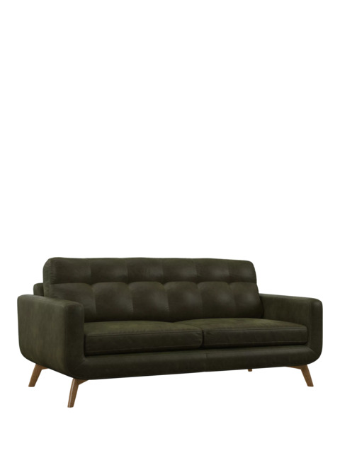 John Lewis Barbican Large 3 Seater Leather Sofa, Light Leg - image 1