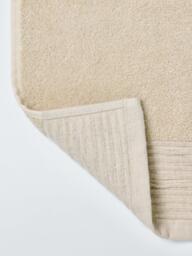 John Lewis Pleated Linen Border Cotton Towels, Natural - thumbnail 2
