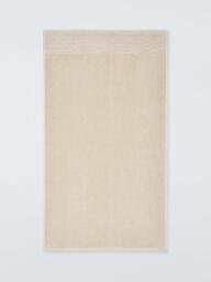 John Lewis Pleated Linen Border Cotton Towels, Natural - thumbnail 4